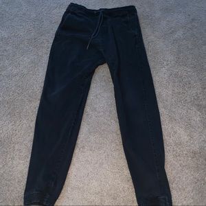 Charlie and a half brand black joggers mens